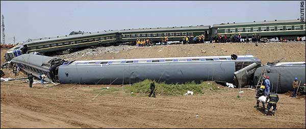 Dozens dead in train crash in China